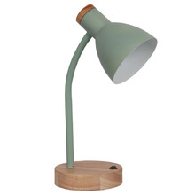 Finley Metal & Timber Desk Lamp with USB